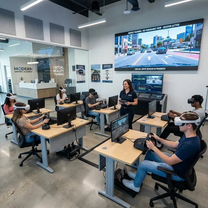 Auto-école virtuelle avec casques VR