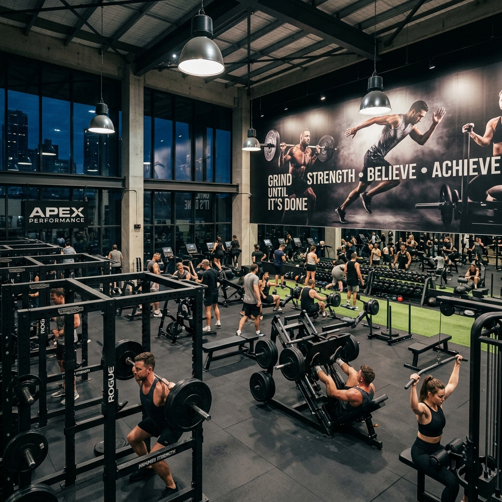 Grande salle de sport moderne