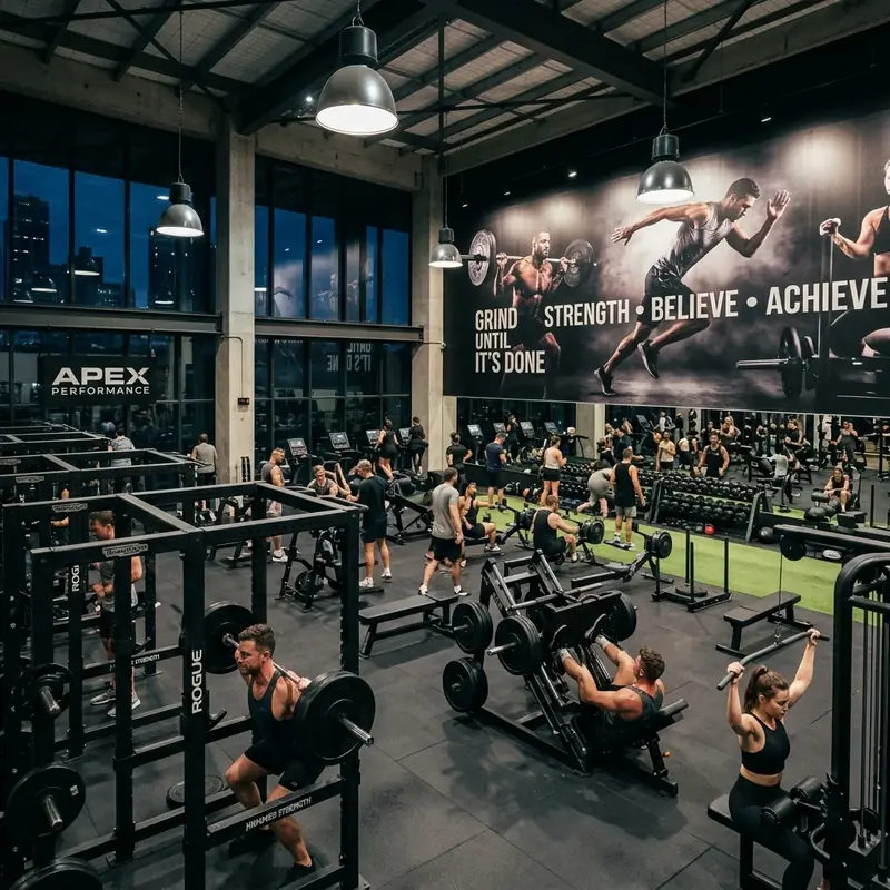 Grande salle de sport moderne